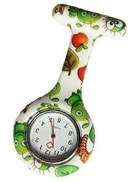 Creature drucken Krankenschwestern Silikon Tunika Brosche Taschenuhr Boolavard® TM