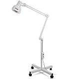 Kenley 270W Infrared IR Heating Floor Lamp for Thermotherapy Muscle Pain Relief Accupuncture Beauty Treatment - Dimmable Heat with Stand & Flexible Arm