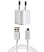 Xiaomi Mi Max Prime Compatible ESTAR brand 2 in 1 USB High Speed Charger Kit Of Micro USB Cable + USB Adapter All Android Smartphones (White) RS.399.00