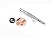 1 Set of Silver Professional Remove Blackheads Pins and Earpick Stainless Steel Straight/ Bend Acne Tweezers Curved Blemish Extractor Tool With Black Zipper Bag for Ear Cleaning Service and Acne Zit(8Pcs)