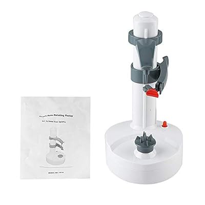 TOPINCN Éplucheur à Fruits électrique À Piles Automatique ABS Plastique Sûr Poires Pommes Légumes Peeling Machine Outil