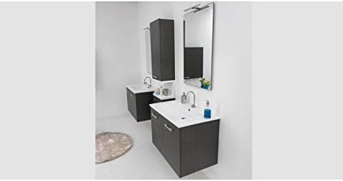 Ceramic Basin 72 x 52 in with 2 Drawers White Drop, Sink, Drain, Overflow and Fixings for Siphon White colavene