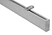 Produktbild Eckige Vorhangschiene, Gardinenschiene, Gardinenstange, Innenlaufschiene, Gardinenleiste, Deckenmontage, modern, alu-silber, 1-Lauf- 2,40 m