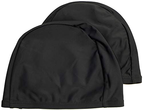 easyglide Cuffie 2 Pack Deluxe Spandex per Costume da Bagno in Tessuto Lycra per Adulto (Nero, Adulto)