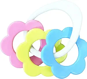 Little Innocents BPA-Free Non Toxic Toddler Baby Teether Flower Rattle for Infants (Pack of 1)