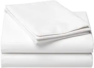DESI DHANG Cotton Solid Single Bedsheet Without Pillow Cover (White, 140 cm X 220 cm)