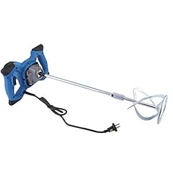 Hand Mixeur Ergonomique Industriel Electrique Agitateur 1600W Feed Enduit de Peinture Malte Ciments Plug EU (Silver & Black & Blue)
