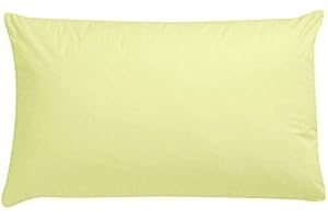 AmigoZone Plain Pollycotton Baby Todler Cot Bed Pillow Pair Cases 40 x 60cm - Lemon