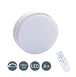 LED Deckenlampe dimmbar mit Fernbedienung. Die Lichtfarben ist wechselbar von Warmweiß (3000K) bis Kaltweiß (6000K). 3-4 M-Fernerkundung. Wir bieten keine Akkus für die Fernbedienung.