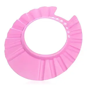 EASYDEX Adjustable Safe Soft Bathing Baby Shower Hair Wash Cap For Children Protection For Eyes And Ear Multicolor