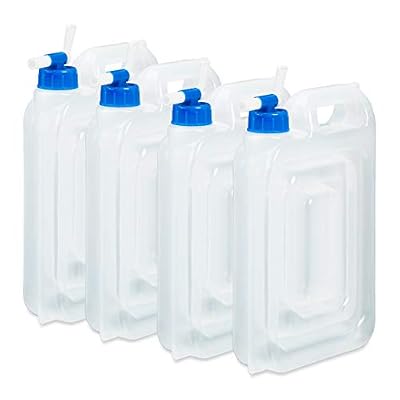 Relaxdays Jerrycan lot de 4 pour camping, festival, vacances jerricane alimentaire bidon à eau 7,5 L sans BPA
