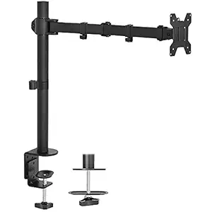 Single Adjustable LCD Monitor Desk Mount Stand for 1 Screen up to 27inch