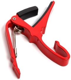 6 String Acoustic/Electric Guitar Capo Clamp (Trigger Style) - 6 Colours (Red)