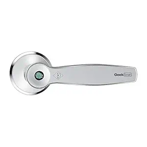 Geek Smart L-B200 Fingerprint Door Lock - Biometric Keyless Entry for Homes, Apartments, Office, Hotels (Silver)