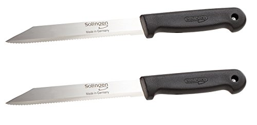 Löffler Schneidewaren Co. 2er-Ser Allzweckmesser aus Solingen, Edelstahl, 16 cm, Sägeschliff - 4