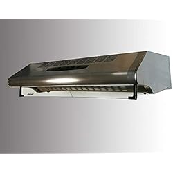 Cape filtre JETAIR mod. FS302/50 1M INX AL. Largeur 50 cm (type d'aspiration convertible (1 filtre au charbon actif inclus).