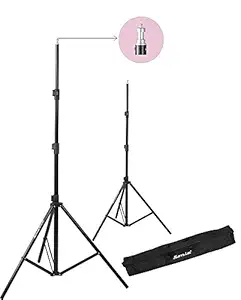 Sonia LS-250 9 Feet Umbrella Flash Portable Foldable Combo Light Stand for Photography Set of 2 with Carry Bag Case for tiktok Video Photo Studio Shooting (Black)