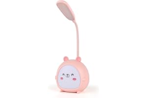 AEUZWR Lampe de Bureau LED Sans Fil pour Enfants, Rechargeable par USB, Cadeau pour Garçons, Filles, Amis - Rose