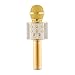 Produktbild Hifuture Bluetooth Karaoke Mikrofon,Kinder tragbare Drahtloses Karaoke Microphone,Singen und Musik hören,schönes Geschenk für Kinder(Lokales Gold)