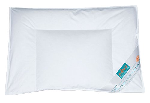 ZOLLNER® Kinderkopfkissen / Kinderkissen / Babykopfkissen versteppt, 90% Daunen 10% Federn, direkt vom Hotelwäschehersteller, Serie "Holle"