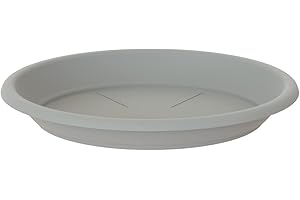 Artevasi Plastique Soucoupe Ronde pour Pot de Fleurs 55cm Gris clair