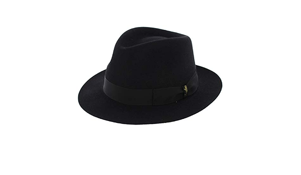 Borsalino Cappello Fedora Classico Nero - 55 cm : Amazon.it: Abbigliamento
