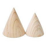 Tubayia Natürliche Holz Schmuckständer Kegel Form Schmuck Display Halter für Armbanduhr Armband Halskette