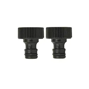 Divine Tree 3/4 inch Tap Connector for Threaded Tap Pipe Adaptor Garden Water Hose Quick Connector for Garden Hose Pipe Fitting Pack 2