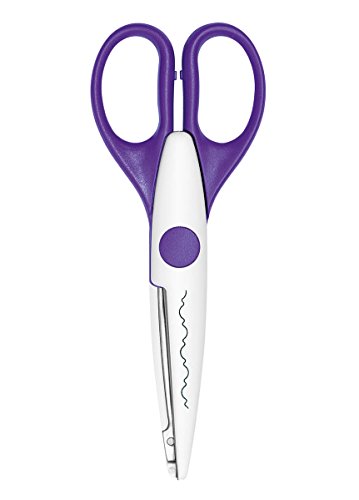 Wedo 771907 Kreativschere (mit Barockschnitt, 16 cm große) griffe violett