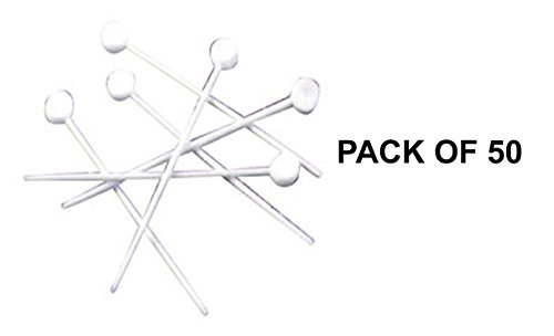 HAIRTOOLS WHITE PLASTIC ROLLER PINS PACK OF 50