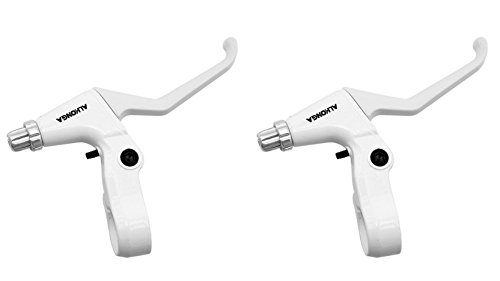 Onogal 2920BL - 2 leve freno V- Brake, in alluminio, per bicicletta MTB / BTT, colore: bianco