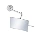 Produktbild axentia Wandspiegel Spiegel mit Wandmontage-Badspiegel als Wanddekoration-Badezimmerspiegel Rechteckig-Schmink-und Kosmetikspiegel Fürs Bad, Metall, Silber, 14 x 19 x 38 cm