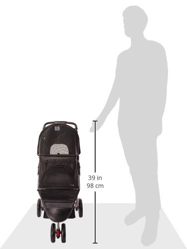 OxGord-Pet-Stroller-Cat-Dog-Easy-Walk-Folding-Travel-Carrier-Carriage-2017-Newly-Designed-3-Wheeler-Elite-Jogger-Onyx-Black