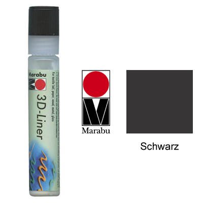 Marabu Relieffarbe "3D-Liner", 3D-schwarz, 25 ml VE=1