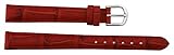 Moog Paris Rot Kalbsleder Uhrenarmband, Dornschließe, 12mm Uhrenarmband _ B12005