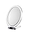 Danielle D217 Ultra Vue Oval Folding Hand Held Mirror, Clear Acrylic