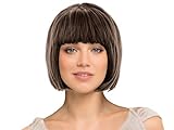 Perruque synthétique bob courte lisse coupe au carré Accessoire Alsino idéal pour déguisement femme fille soirée spectacle theatre ambiance fête promotion solde pas cher de qualité supérieure carnaval, wählen:kurz braun