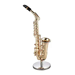 ni ss Alto Saxophone Sax Model quisite Desktop Musical Instrument Decoration Ornaments Musical ift with cate Box