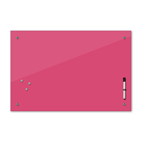 Bilderdepot24 Glas Magnettafel Memoboard Schreibtafel 60 x 40 cm, 24 Farben, pink