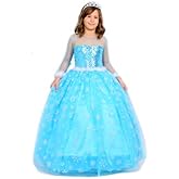 Girl's Elsa Dress Fluffy Elsa Costume Girl's Evening Dress with Tarlatan
