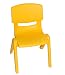 Produktbild Kinderstuhl - GELB - bis 100 kg belastbar / stapelbar / kippsicher - für INNEN & AUßEN - Plastik / Kunststoff - Kindermöbel für Mädchen & Jungen - Stuhl Stühle / Kinderzimmer / Plastikstuhl - Kinder - Gartenmöbel - Tischgruppe