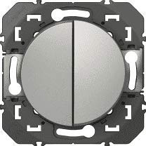 Legrand Double va et vient composable Dooxie Legrand - Aluminium