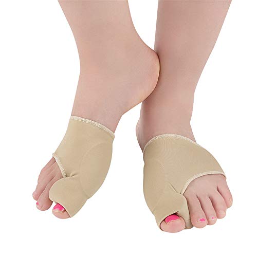 Hukangyu1231 Férula de corrección Manga de juanete de Nylon con Protector de Almohadilla de Gel Incorporado para Hallux Valgus (1 par, 2 Piezas) Separador de Dedos (tamaño : L)