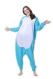 Unisex Erwachsene Kinder Pyjamas Cosplay Nachtwäsche Osterhase Tier Onesie Kostüme Schlafanzug Tieroutfit tierkostüme Jumpsuit (M, Blau Hase) -