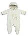 STYLE MIXX Baby Girls Boys Bear Hooded Ski Suit Snowsuit Pramsuit All In One Coat Jacket (NEWBORN, CREAM BEST FRIENDS 15C211)