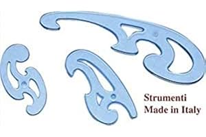 PRODIGITAL Architetto - set 3 Curvilinee Made in Italy NO IMPORTAZIONE strumenti professionali per il disegno tecnico