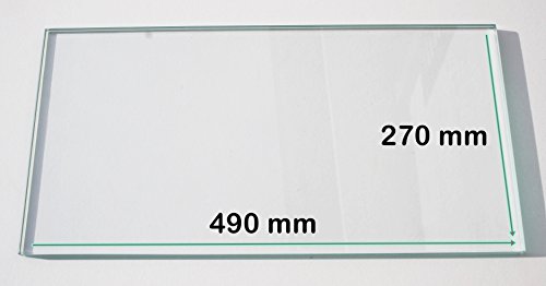 Khlschrank Einlegeboden / Glasplatte / Gemsefach  Klarglas 4 mm dick - 490 mm x 270  Direkt vom Glasereifachbetrieb!!!