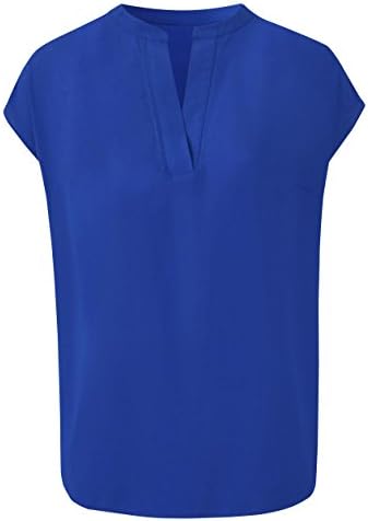 Womens V Neck Ladder Insert Top In Cobalt Blue 12