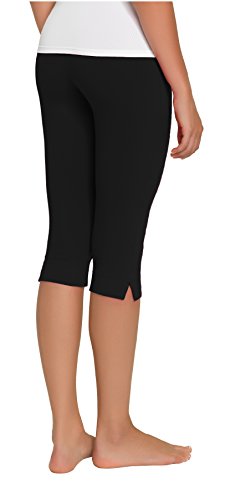 Damen Caprihose Jogginghose ideale Fitnesshose und Freizeithose 3 4 lang von Gwinner, Model Gabi - 2