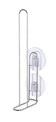 WENKO 22209100 Static-Loc Wand-Ersatzrollenhalter Osimo – Befestigen ohne bohren, Stahl, 8 x 33 x 11 cm, Chrom - 5